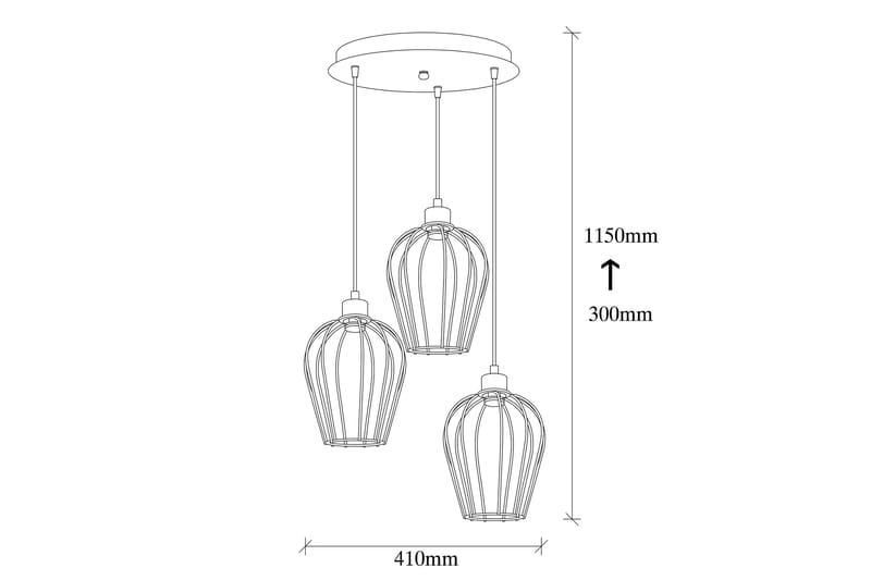 Taklampe Tel Svart - Belysning - Innendørsbelysning & Lamper - Taklampe