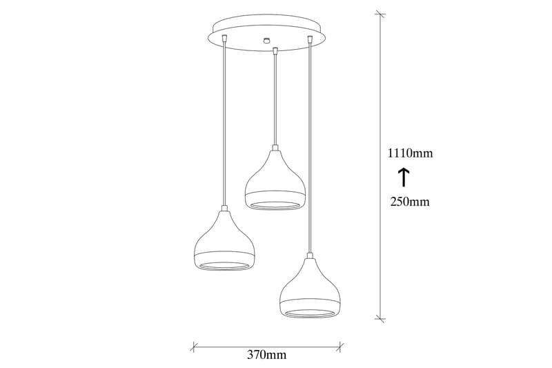 Taklampe Yildo Hvit/Rød/Gull - Belysning - Innendørsbelysning & Lamper - Taklampe