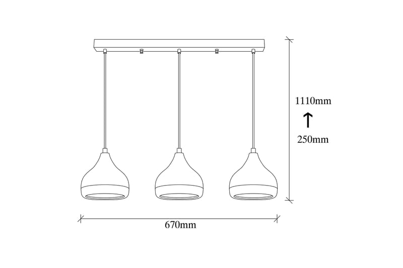 Taklampe Yildo Hvit/Rød/Gull - Belysning - Innendørsbelysning & Lamper - Taklampe