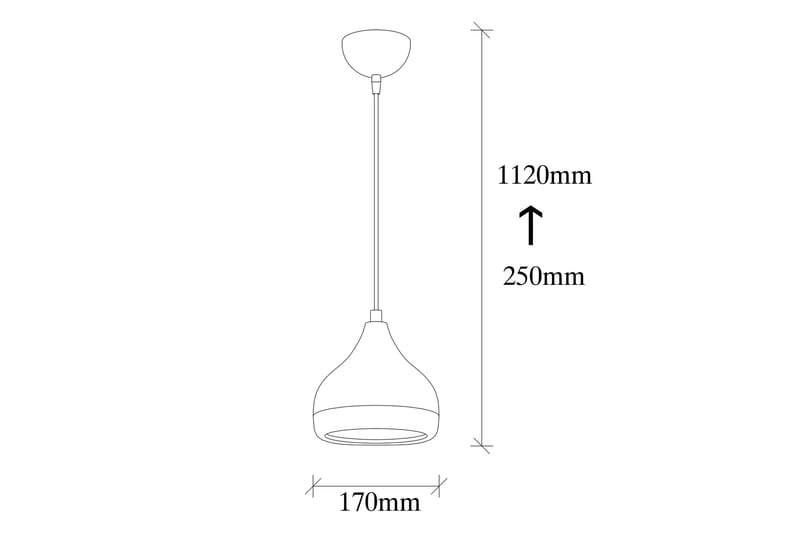 Taklampe Yildo Svart/Kobber - Belysning - Innendørsbelysning & Lamper - Taklampe