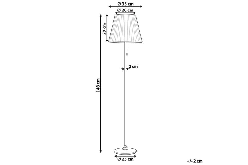 Toryl Gulvlampe 148 cm - Messing/Hvit - Belysning - Innendørsbelysning & Lamper - Gulvlampe