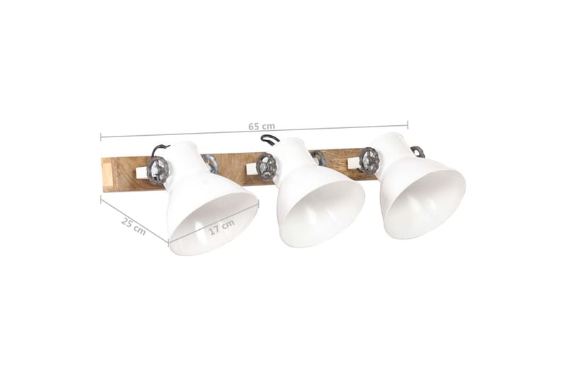 Industriell vegglampe hvit 65x25 cm E27 - Hvit - Belysning - Innendørsbelysning & Lamper - Vegglampe - Veggarmatur