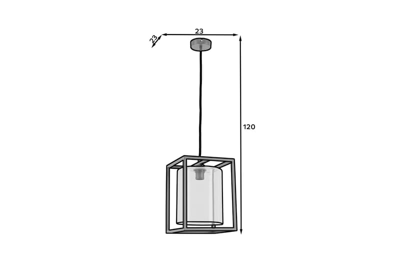 Pendellampe Quadratus - Svart - Belysning - Innendørsbelysning & Lamper - Vinduslampe