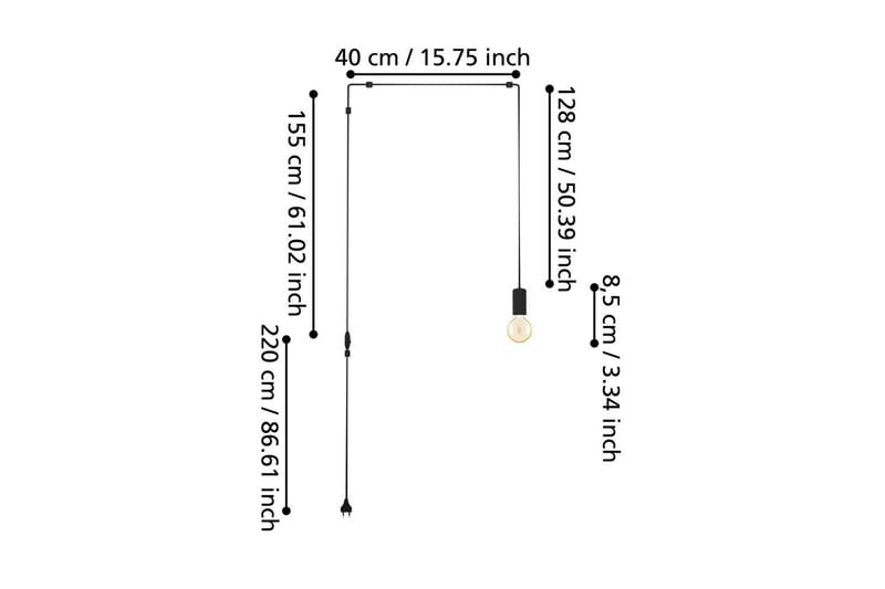 Takpendel Eglo Pinetina - Svart - Belysning - Innendørsbelysning & Lamper - Vinduslampe