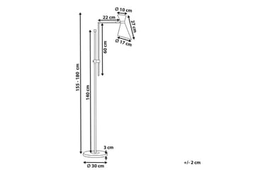 Yassil Gulvlampe 180 cm - Svart/Hvit - Belysning - Innendørsbelysning & Lamper - Gulvlampe