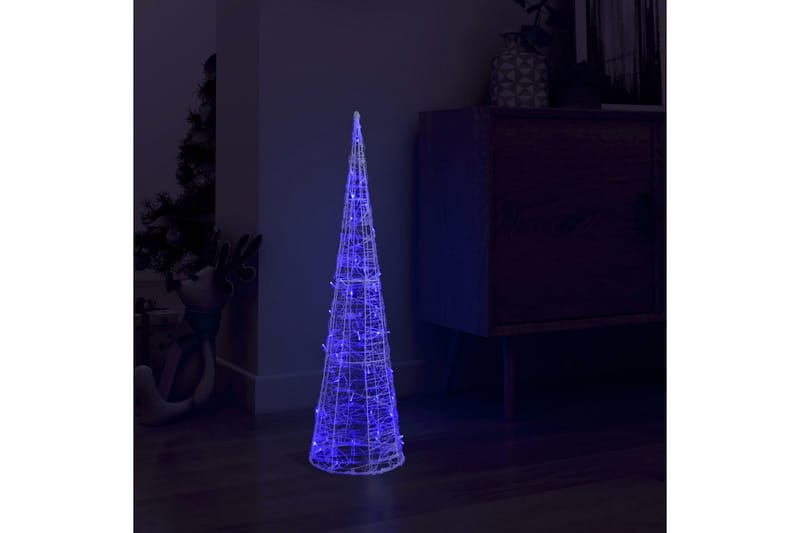 Dekorativ LED-lyskjegle akryl blå 90 cm - Blå - Julebelysning utendørs