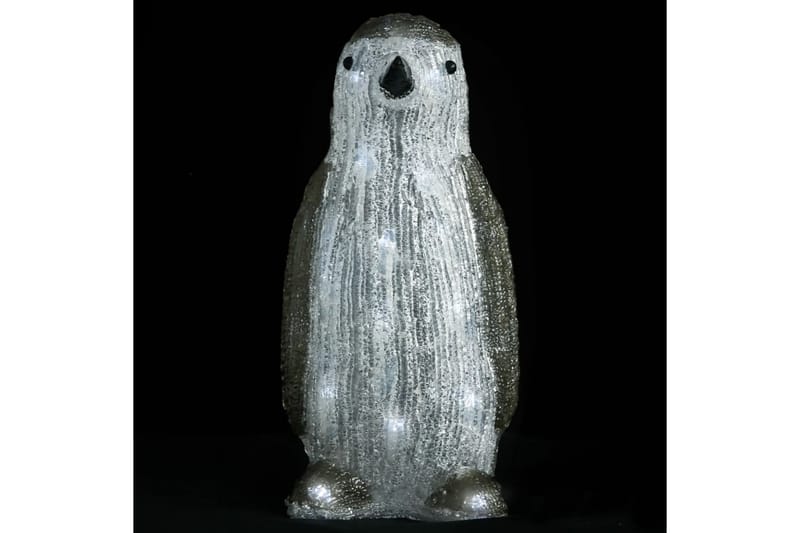 LED-pingvinfigur akryl innendørs og utendørs 30 cm - Grå - Julebelysning utendørs