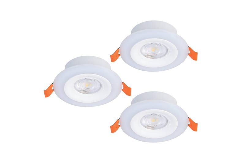 Innfelt lampe Eglo Calonge RGB 3 stk hvit - Hvit - Belysning - Downlights & spotlights - LED downlight