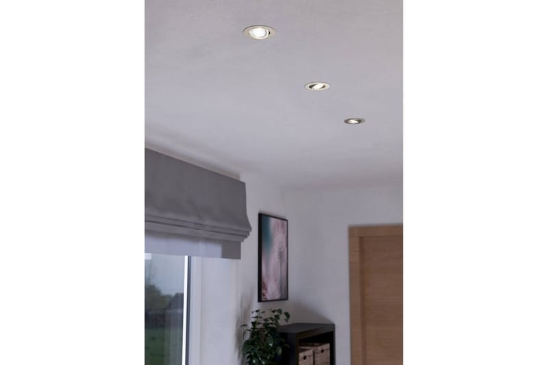 Innfelt Lampe Eglo Saliceto 3 stk Ø88 mm 2700K Nickel-Matt - Grå - Belysning - Downlights & spotlights - LED downlight