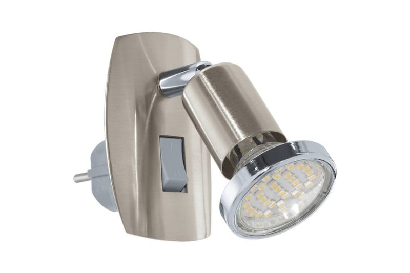 Plug-in spotlight Eglo Mini 4 nikkel-matt, krom - Krom/Grå - Belysning - Downlights & spotlights