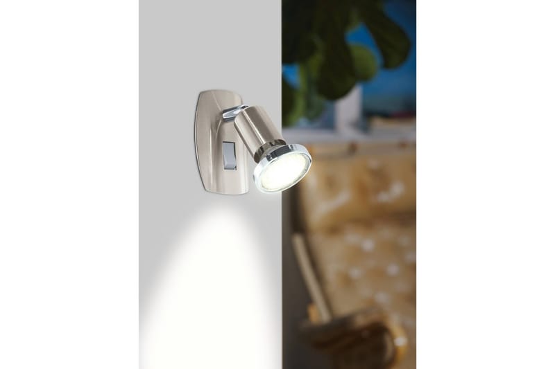 Plug-in spotlight Eglo Mini 4 nikkel-matt, krom - Krom/Grå - Belysning - Downlights & spotlights