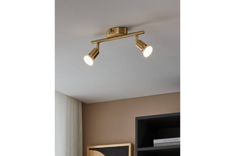 Spotlight Eglo Buzz-Led med 2 Lamper Børstet Messing - Messing - Belysning - Downlights & spotlights