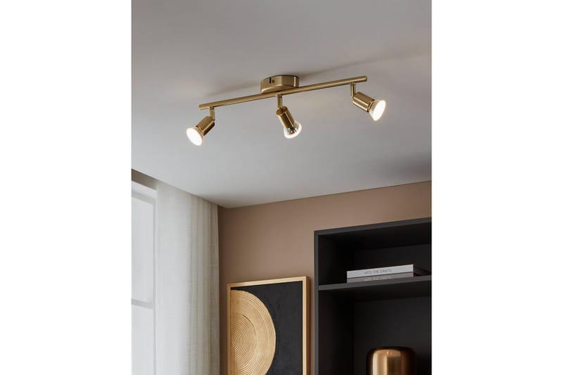 Spotlight Eglo Buzz-Led med 3 Lamper Børstet Messing - Messing - Belysning - Downlights & spotlights