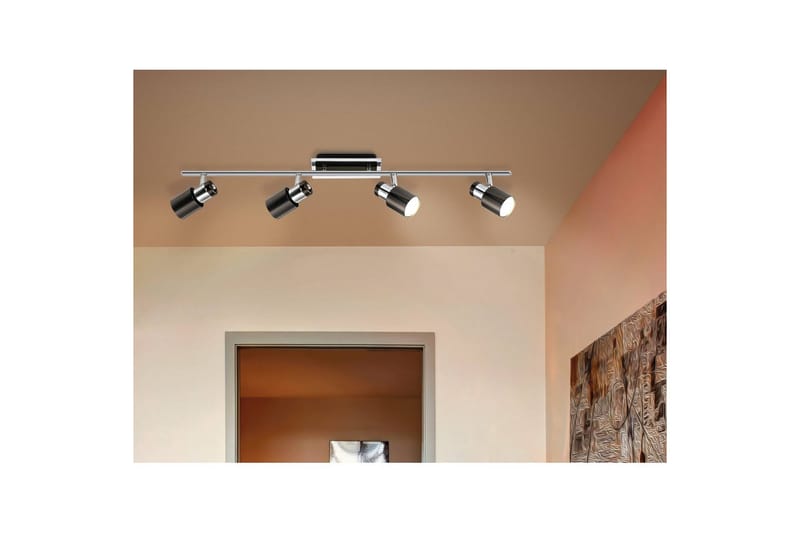 Spotlight Eglo Davida 1 med 4 lamper - Krom/Svart - Belysning - Downlights & spotlights