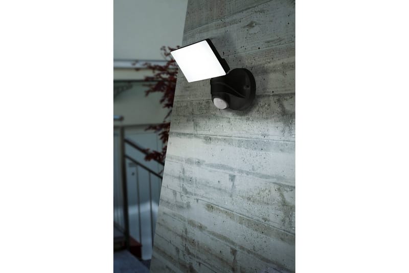 Veggstrålekaster Utendørs Eglo Pagino med Sensor - Svart - Belysning - Downlights & spotlights - Spotlight utendørs