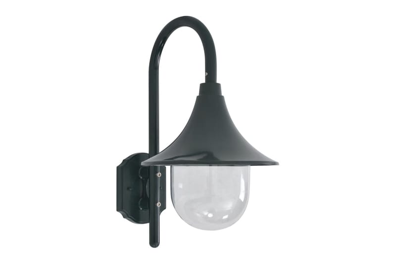 Utendørs vegglampe E27 42 cm aluminium mørkegrønn - Svart - Belysning - Utendørsbelysning - Fasadebelysning & vegglykter