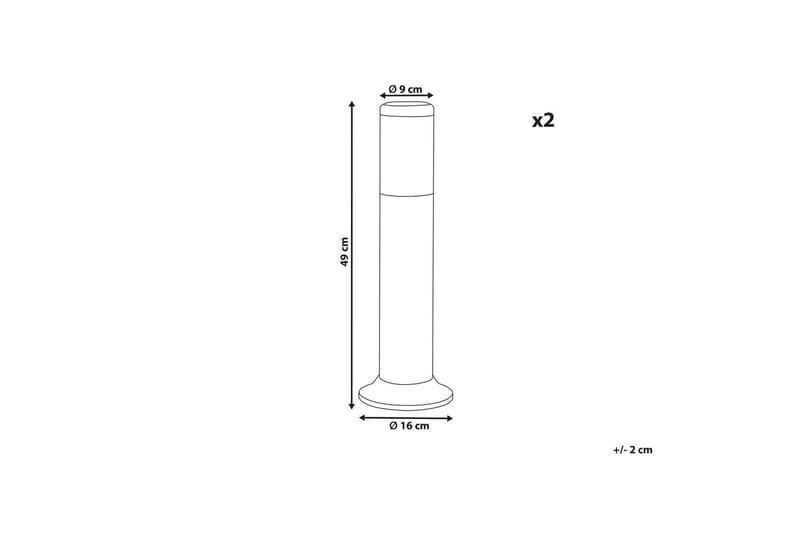 Manorce Pullertlampe 49 cm E27 - Svart/Hvit - Belysning - Utendørsbelysning