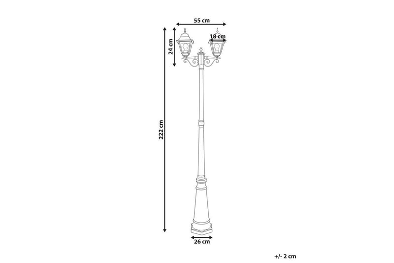 Sukri Lyktestolpe 222 cm - Svart - Belysning - Utendørsbelysning - Stolpelykt & portlykt