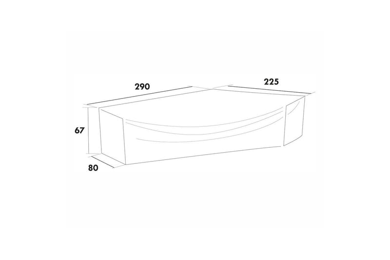 Møbelbeskyttelse Hjørnegruppe Hillerstorp Himmelsnäs 290 x 225 x 67 cm Grå - Hagemøbler & utemiljø - Øvrig hagemøbler - Møbelbeskyttelse - Overtrekk hagemøbler