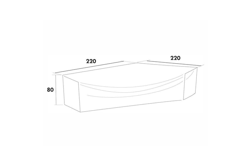 Møbelbeskyttelse sofagruppe Hillerstorp Himmelsnäs 220 x 220 x 80 cm Grå - Hagemøbler & utemiljø - Øvrig hagemøbler - Møbelbeskyttelse - Overtrekk hagemøbler
