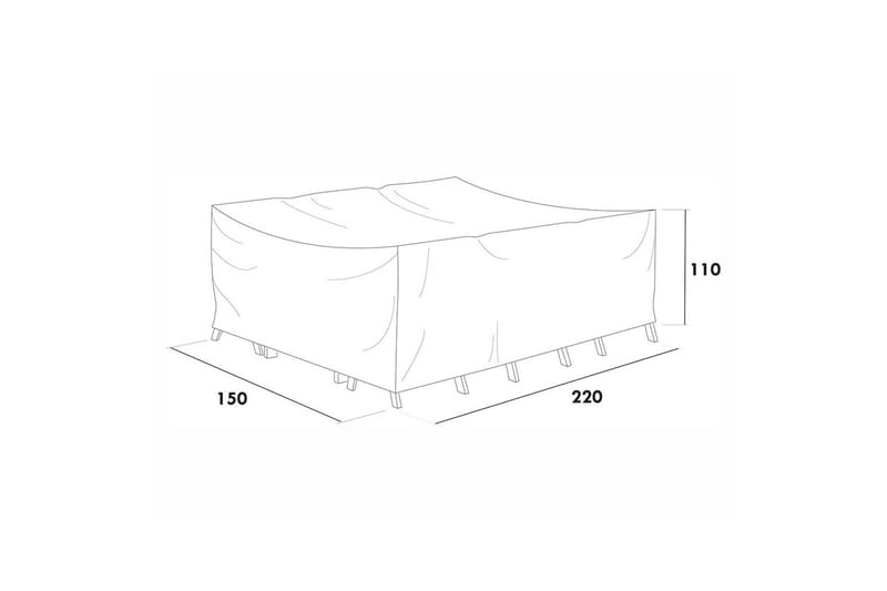 Møbelbeskyttelse Spisegruppe Hillerstorp Hånger Høy Grå - Hagemøbler & utemiljø - Øvrig hagemøbler - Møbelbeskyttelse - Overtrekk hagemøbler