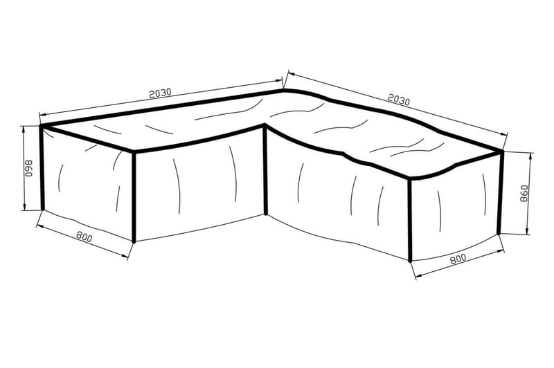 Klas Møbelbeskyttelse 203x86x80 - Grå - Hagemøbler & utemiljø - Øvrig hagemøbler - Møbelbeskyttelse - Overtrekk hagemøbler