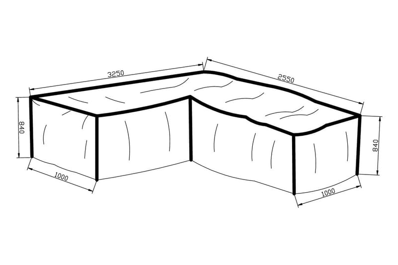 Klas Møbelbeskyttelse 325x100x255 - Grå - Hagemøbler & utemiljø - Øvrig hagemøbler - Møbelbeskyttelse - Overtrekk hagemøbler