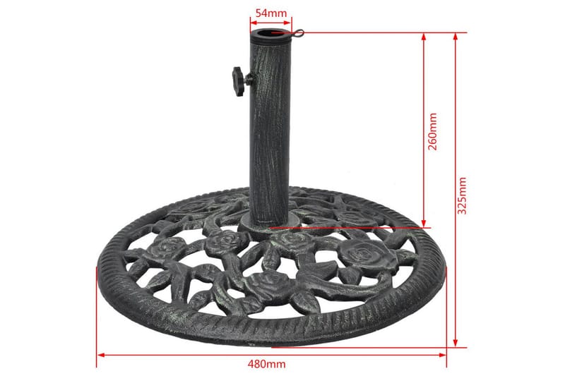 Parasollfot Støpejern 12 kg 48 cm - Grønn - Hagemøbler & utemiljø - Øvrig hagemøbler - Tilbehør hagemøbler - Parasollfot