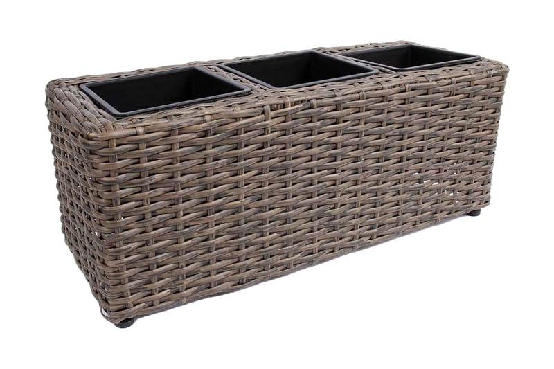 Dyrkingskasse Wicker 48x18xH18 cm Mørkebrun - Hagemøbler & utemiljø - Balkong & terrasse - Balkongdyrking - Blomsterkasser