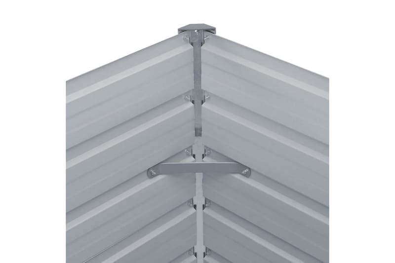 Forhøyet plantekasse 100x100x45cm galvanisert stål antrasitt - Hagemøbler & utemiljø - Balkong & terrasse - Balkongdyrking - Blomsterkasser