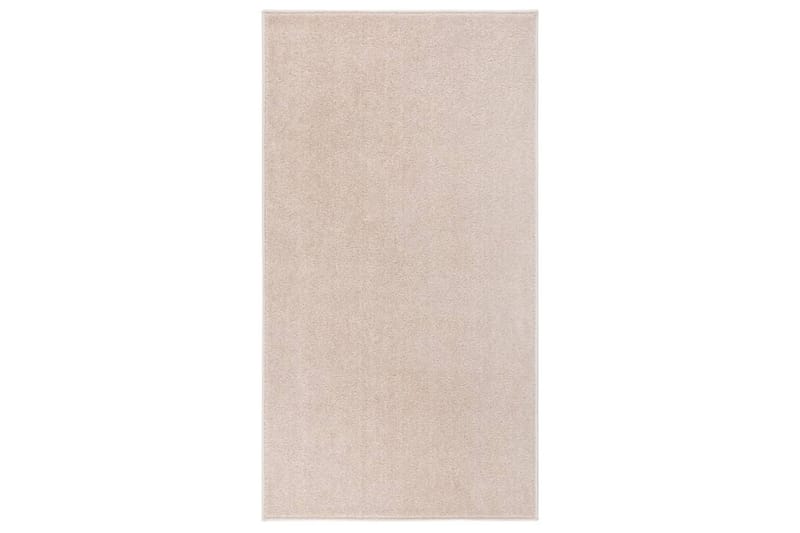 Teppe med kort luv 80x150 cm mørk beige - Beige - Tekstiler & tepper - Teppe & matte - Utendørs tepper - Plasttepper