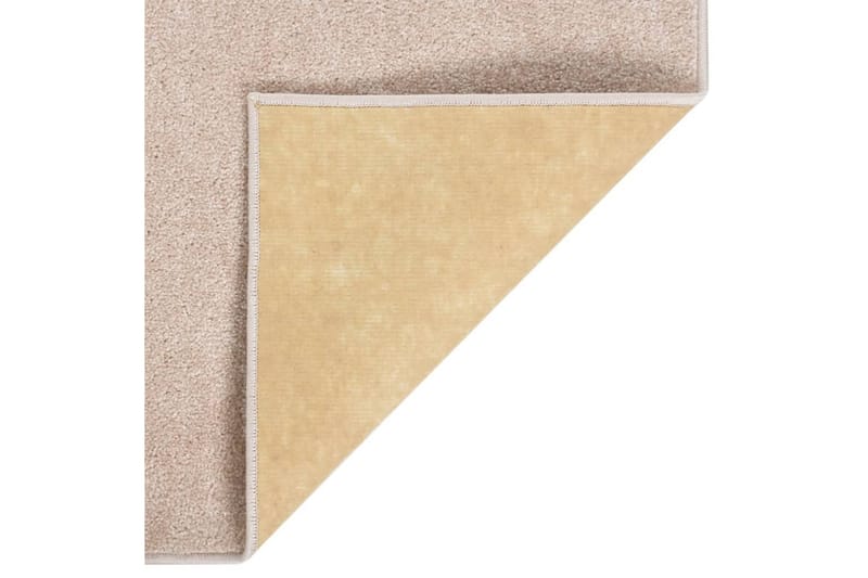 Teppe med kort luv 80x150 cm mørk beige - Beige - Tekstiler & tepper - Teppe & matte - Utendørs tepper - Plasttepper