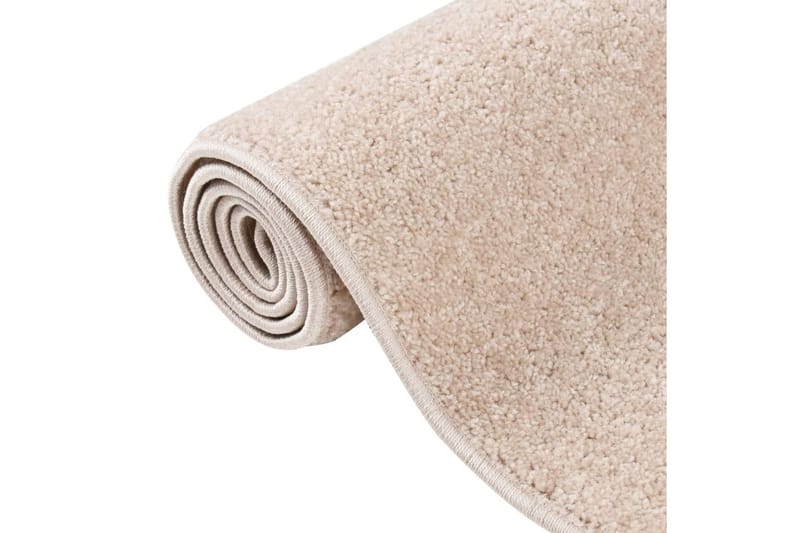 Teppe med kort luv 80x150 cm mørk beige - Beige - Tekstiler & tepper - Teppe & matte - Utendørs tepper - Plasttepper