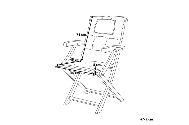 Stol Riliegh med pute 2-pk - Akasie/Grafittgrå - Hagemøbler & utemiljø - Balkong & terrasse - Balkongmøbler - Balkongstoler