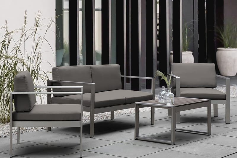 Loungesofa Tirrena 142 cm - Grå - Hagemøbler & utemiljø - Balkong & terrasse - Balkongmøbler - Balkongsofa