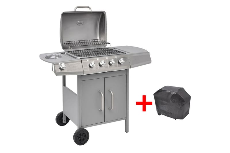 Gassgrill 4+1 kokesone sølv - Hagemøbler & utemiljø - Grill & utekjøkken - Gassgriller