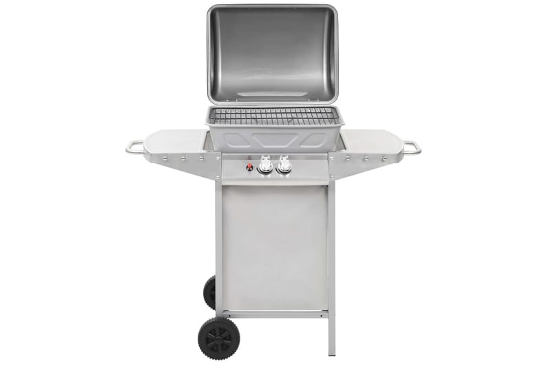 Gassgrill med 2 kokesoner sølv rustfritt stål - Hagemøbler & utemiljø - Grill & utekjøkken - Gassgriller