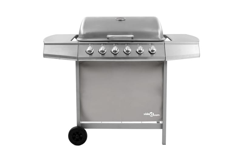 Gassgrill med 6 brennere sølv - Silver - Hagemøbler & utemiljø - Grill & utekjøkken - Gassgriller