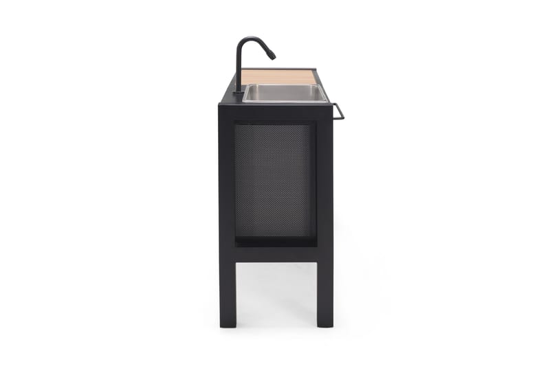 Utekjøkken Panama uten grill 132x48 cm Svart - Lifestyle Garden - Komplette utekjøkken