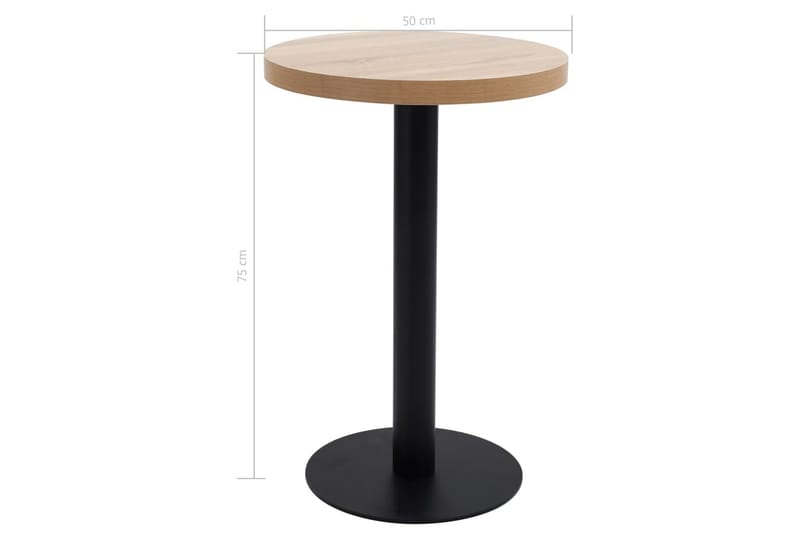 Bistrobord lysebrun 50 cm MDF - Brun - Hagemøbler & utemiljø - Hagebord - Cafébord