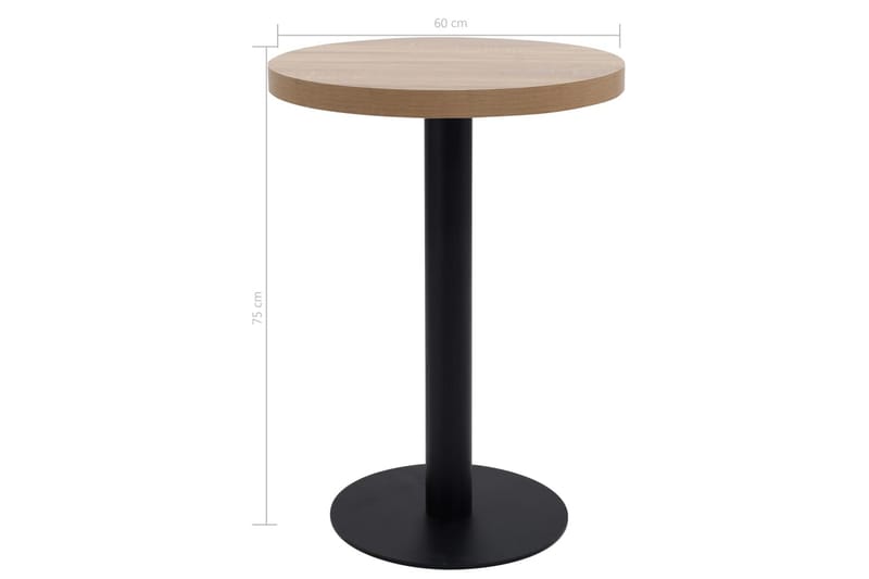 Bistrobord lysebrun 60 cm MDF - Brun - Hagemøbler & utemiljø - Hagebord - Cafébord