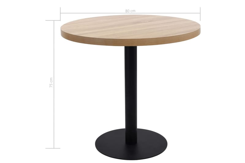 Bistrobord lysebrun 80 cm MDF - Brun - Hagemøbler & utemiljø - Hagebord - Cafébord