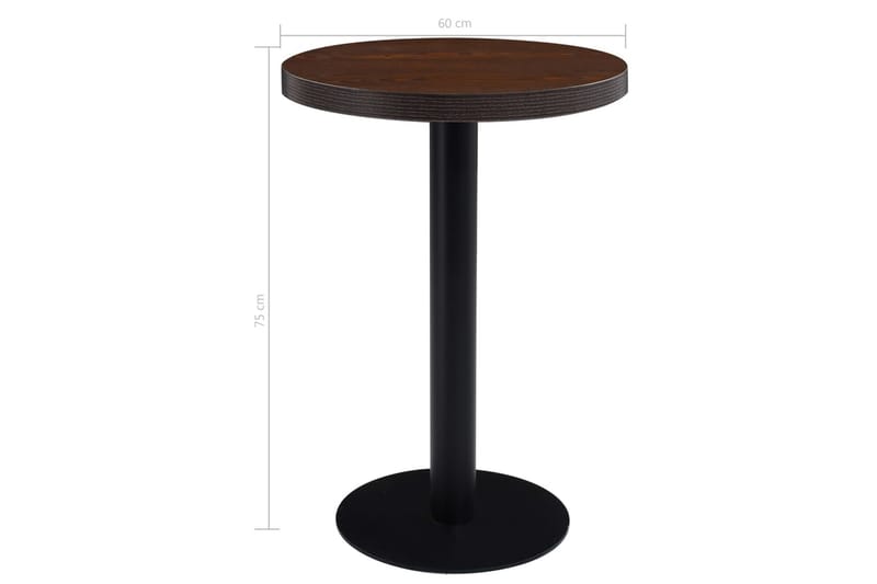 Bistrobord mørkebrun 60 cm MDF - Brun - Hagemøbler & utemiljø - Hagebord - Cafébord