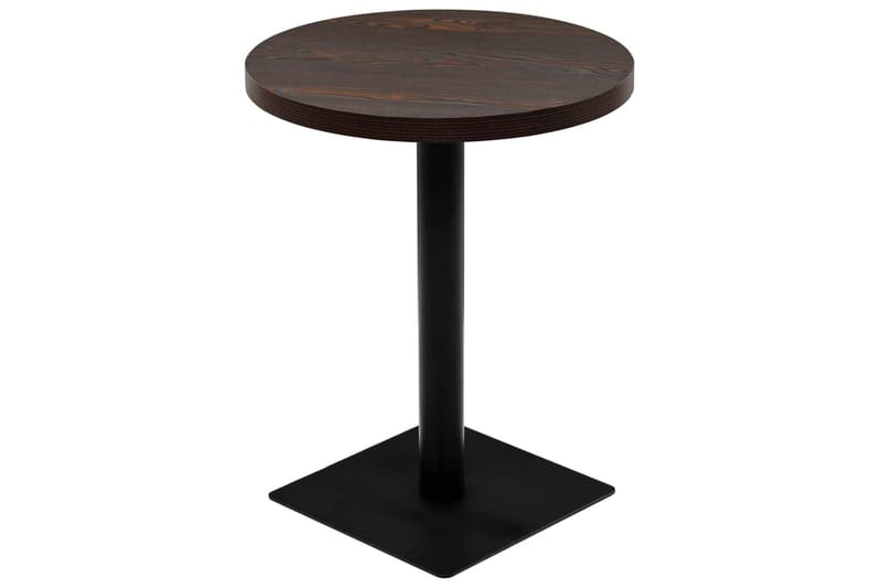 Bistrobord MDF og stål rund 60x75 cm mørk aske - Brun - Hagemøbler & utemiljø - Hagebord - Cafébord