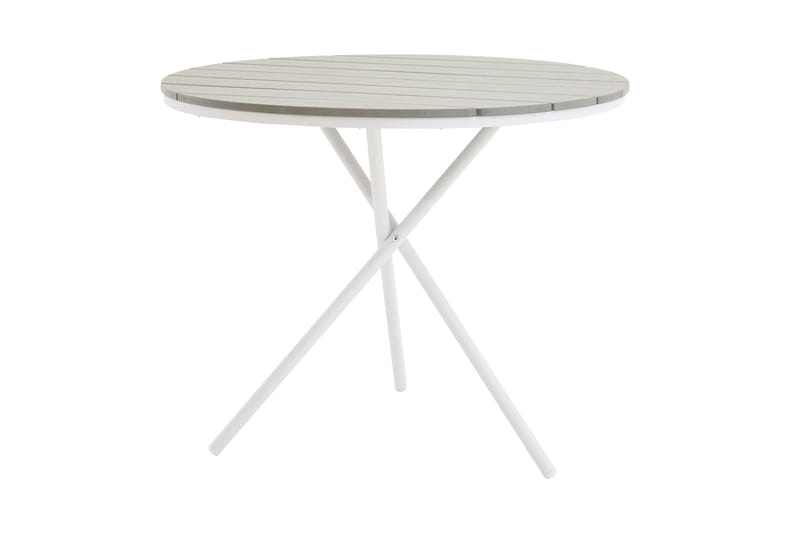 Parma Cafébord 90 cm Rund - Hvit/Grå - Hagemøbler & utemiljø - Hagebord - Cafébord