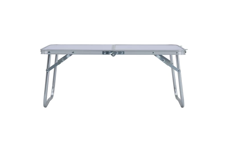 Sammenleggbart campingbord hvit aluminium 60x40 cm - Hagemøbler & utemiljø - Hagebord - Campingbord