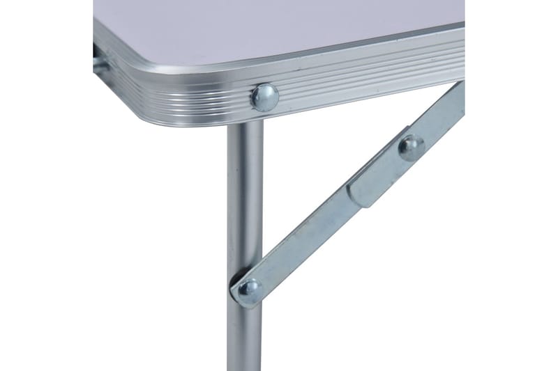 Sammenleggbart campingbord hvit aluminium 60x40 cm - Hagemøbler & utemiljø - Hagebord - Campingbord