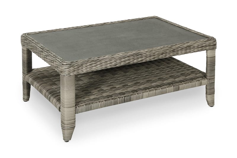 Loungebord Dallas 128x75 cm Brun - Grå|Beige - Hagemøbler & utemiljø - Hagebord - Loungebord & Sofabord utendørs