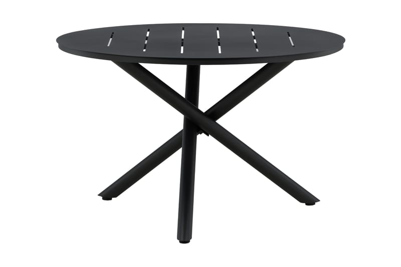 Alma Spisebord Rundt 120 cm Svart - Venture Home - Hagemøbler & utemiljø - Hagebord - Spisebord ute