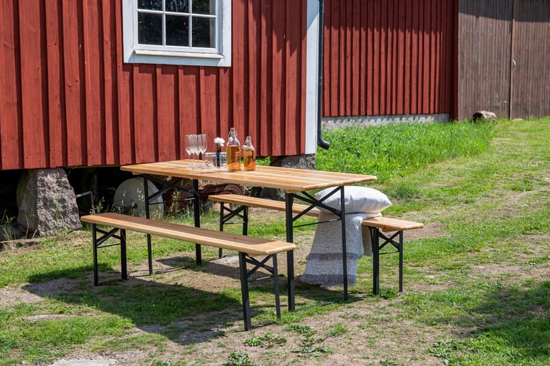 Guniess Piknikbord Sammenleggbart - Svart/Natur - Hagemøbler & utemiljø - Hagebord - Spisebord ute